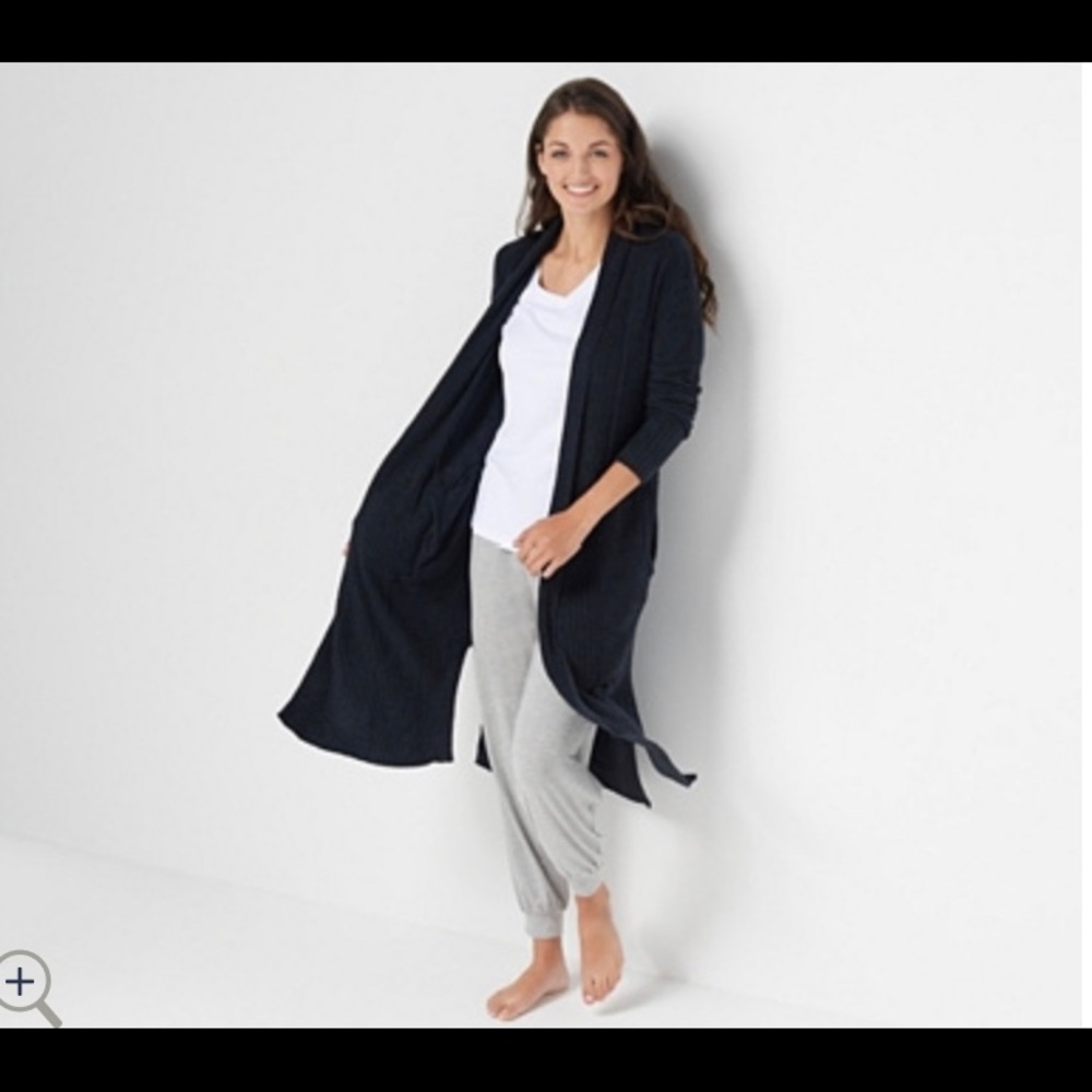 Black knee length cardigan